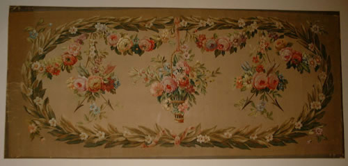Back laid on linen. Size: 27.5 x 58.5"